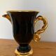 Ceramic jug Marius Giuge — black and gold decoration — Vallauris — 1950s