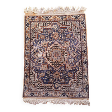 Persian Nain carpet made of wool and silk