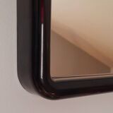 Square black plastic mirror