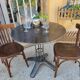 Round garden table