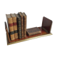 Folding bookend in Wood and Brass late nineteenth early twentieth