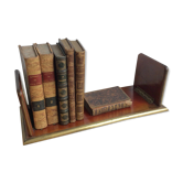Folding bookend in Wood and Brass late nineteenth early twentieth