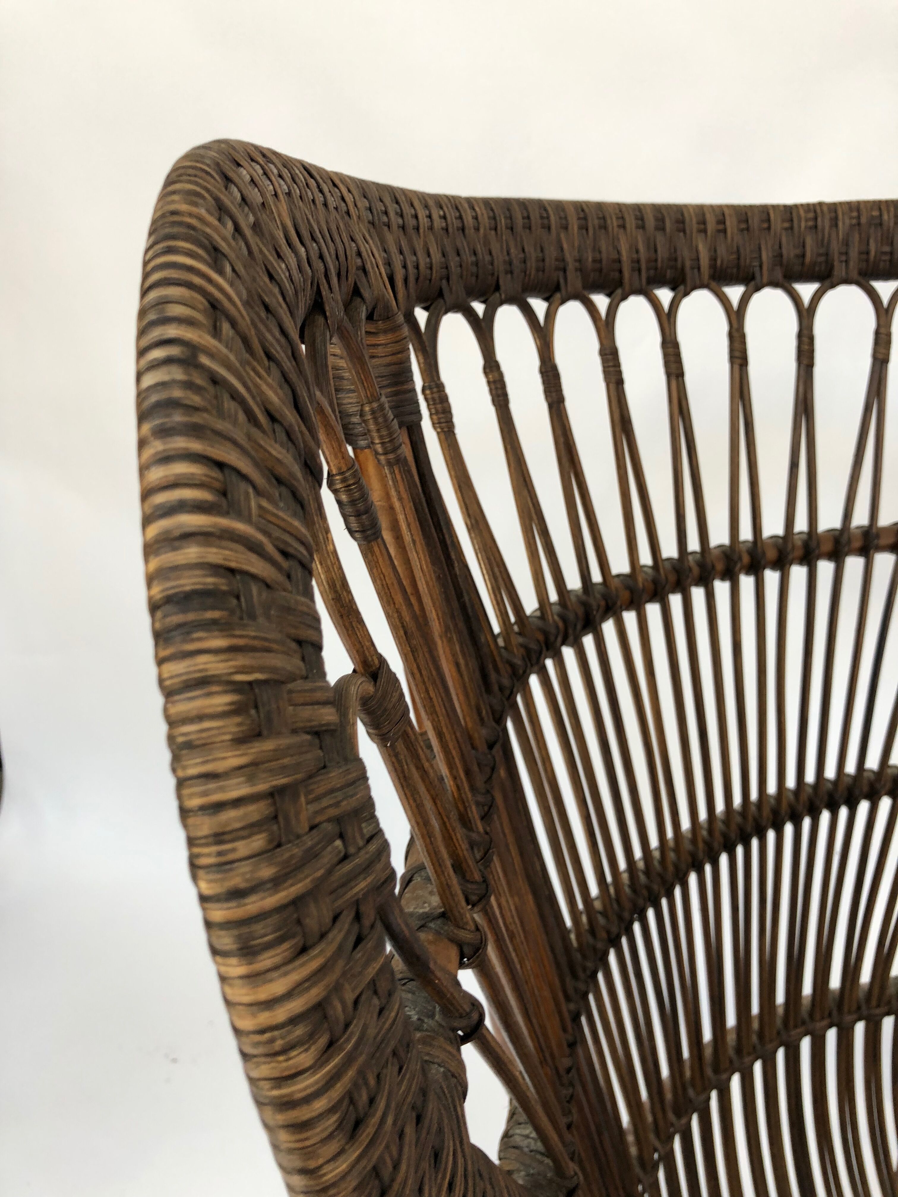 Armchair in rattan