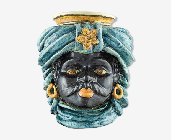 Vase turban bleu ciel homme