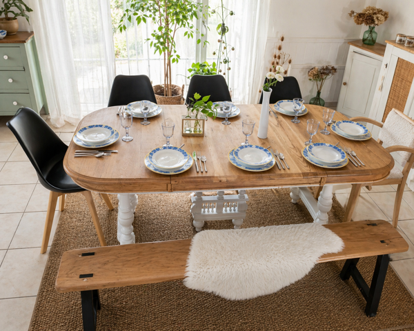 Table campagnarde Henri II extensible