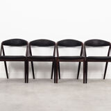 Ensemble de quatre chaises en palissandre, design danois, années 1970, designer: Kai Kristiansen