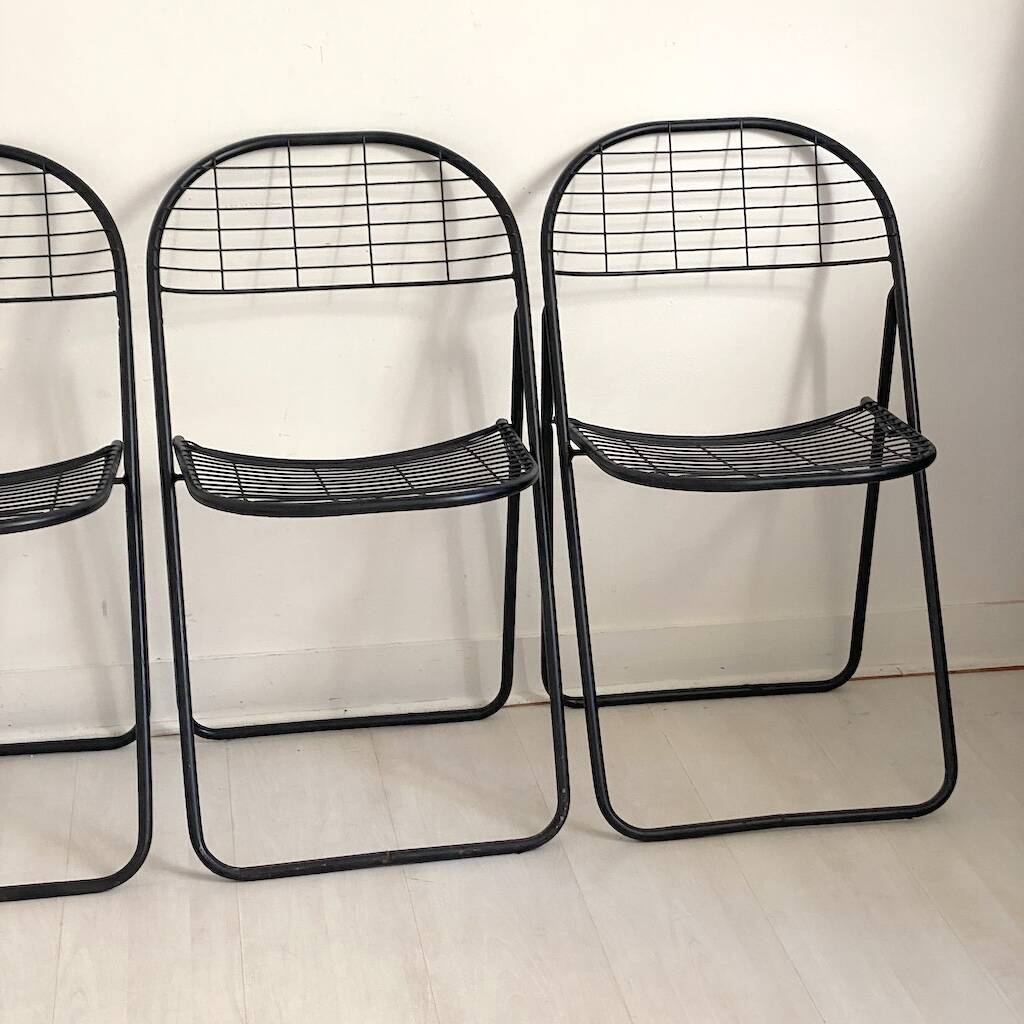 Set of 4 design chairs by Niels Gammelgaard for Ikea, vintage 1980s.