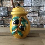 Olive pot with spoon Vallauris