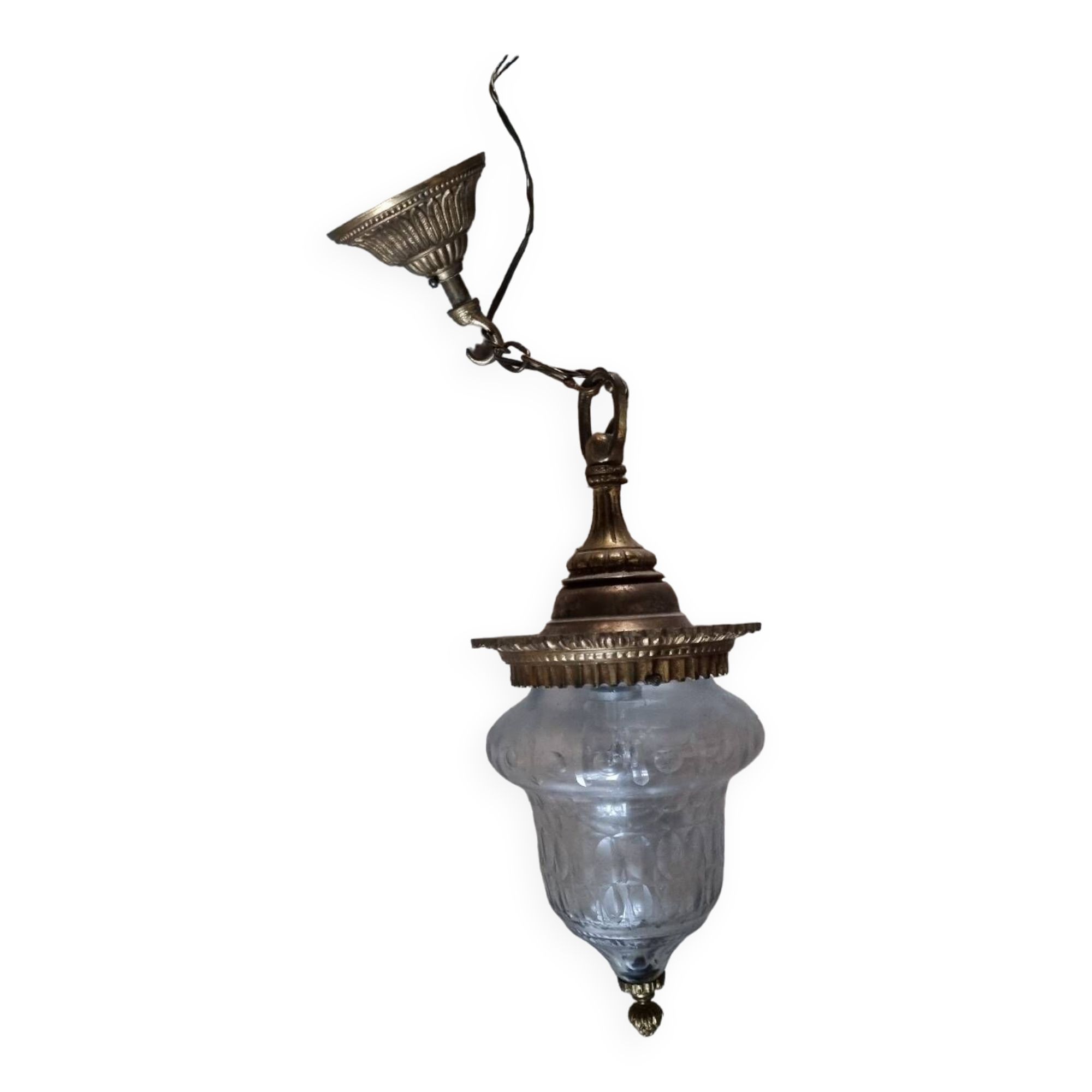 Bronze pendant light from 1970