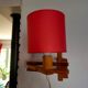 2 wooden wall lamps articulated 50s
