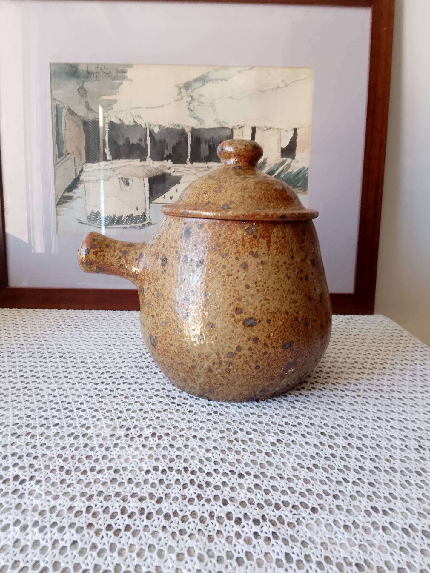 Vintage soup service in pyrite stoneware