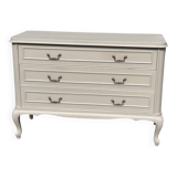 Louis XV style chest of drawers with 3 cherry wood drawers, 1960s