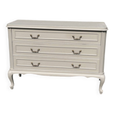 Louis XV style chest of drawers with 3 cherry wood drawers, 1960s