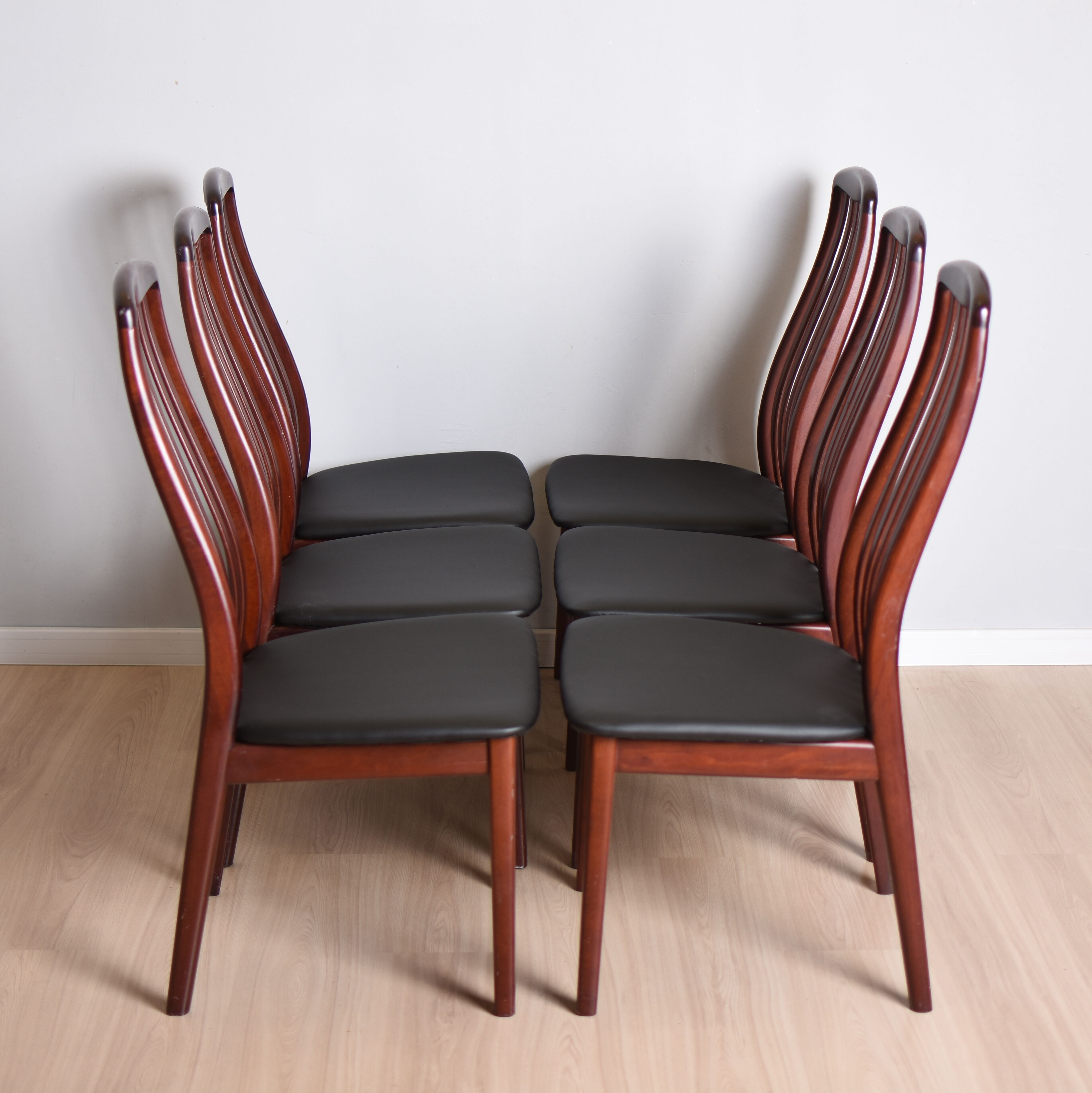 six chairs made in denmark in the 80s/90