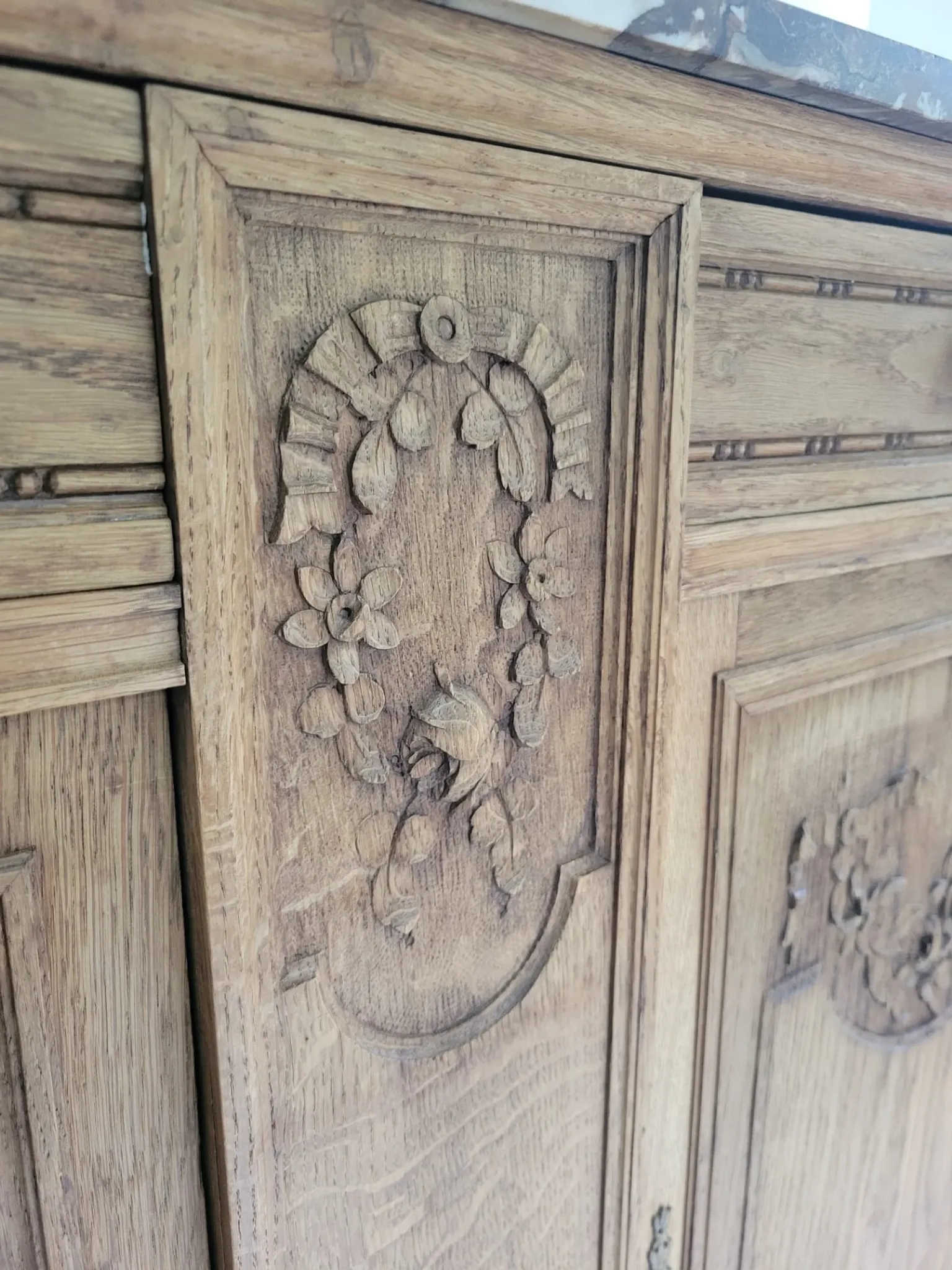 Buffet very storage furniture French style Louis XVI marble top