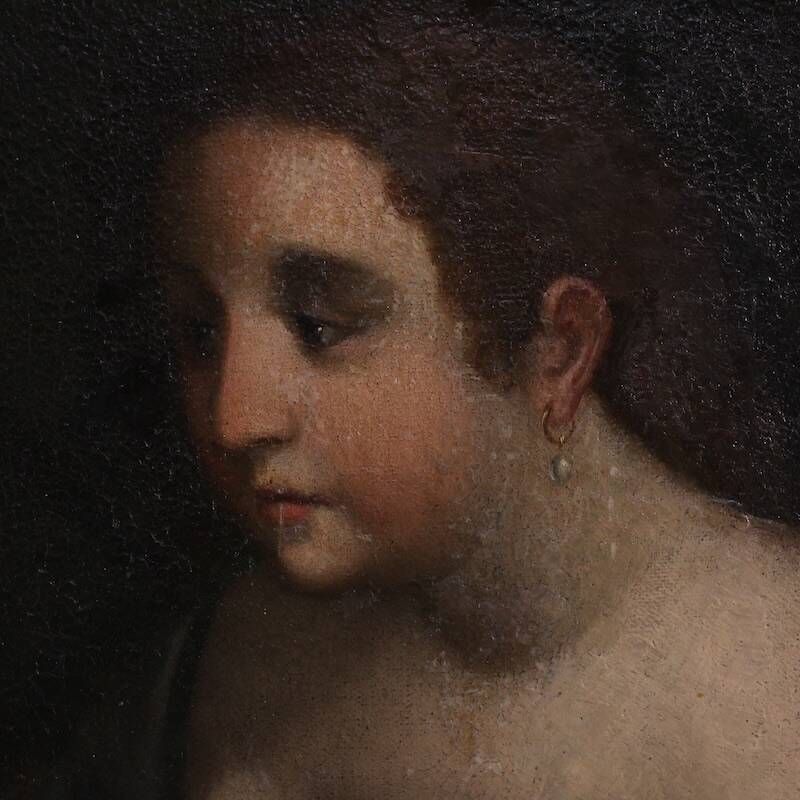 Peinture italienne antique, Joseph et la femme de Potiphar, du 17ème siècle