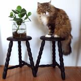 Pair of tripod stools