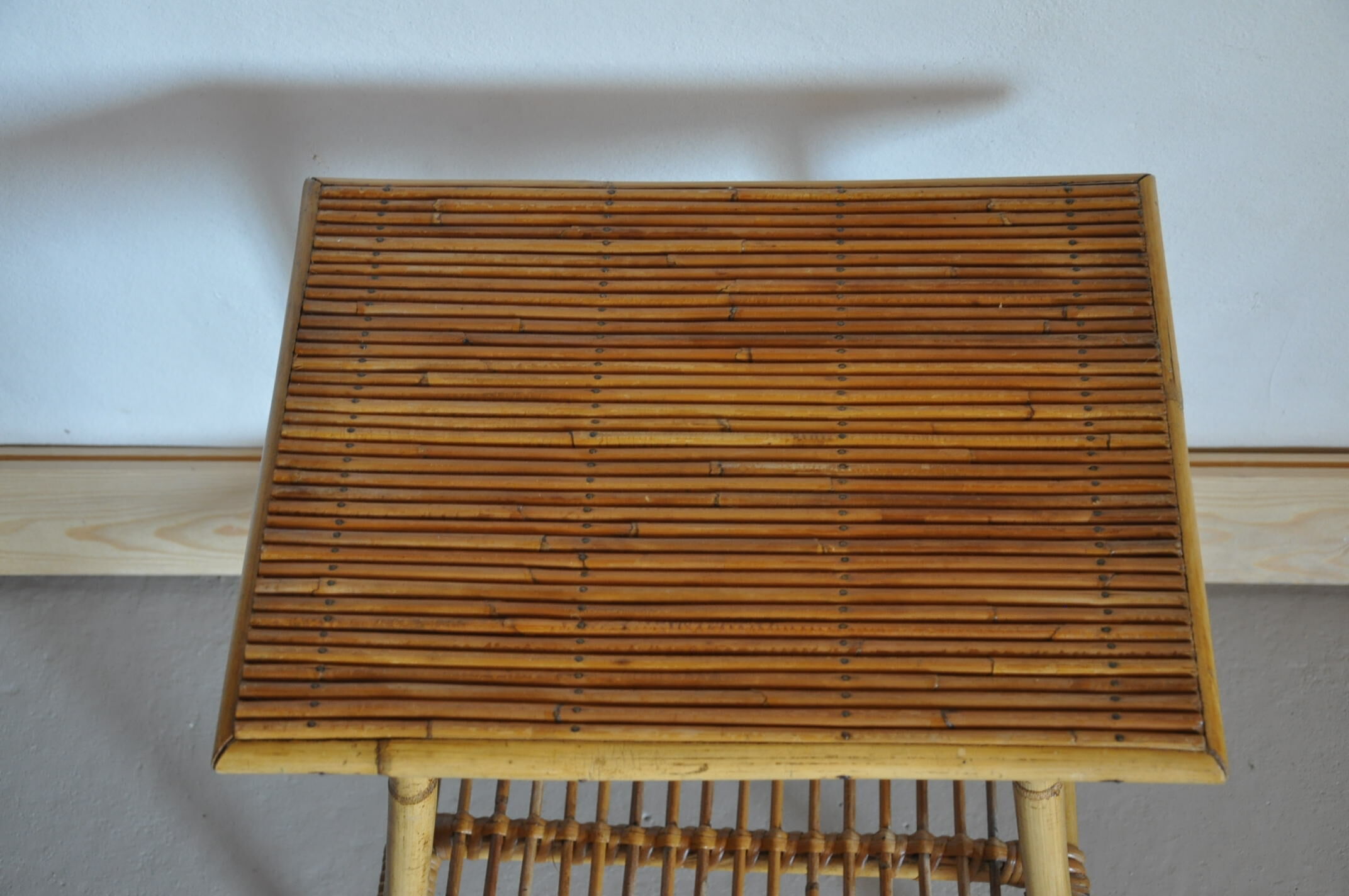 Vintage bamboo side table