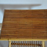 Vintage bamboo side table