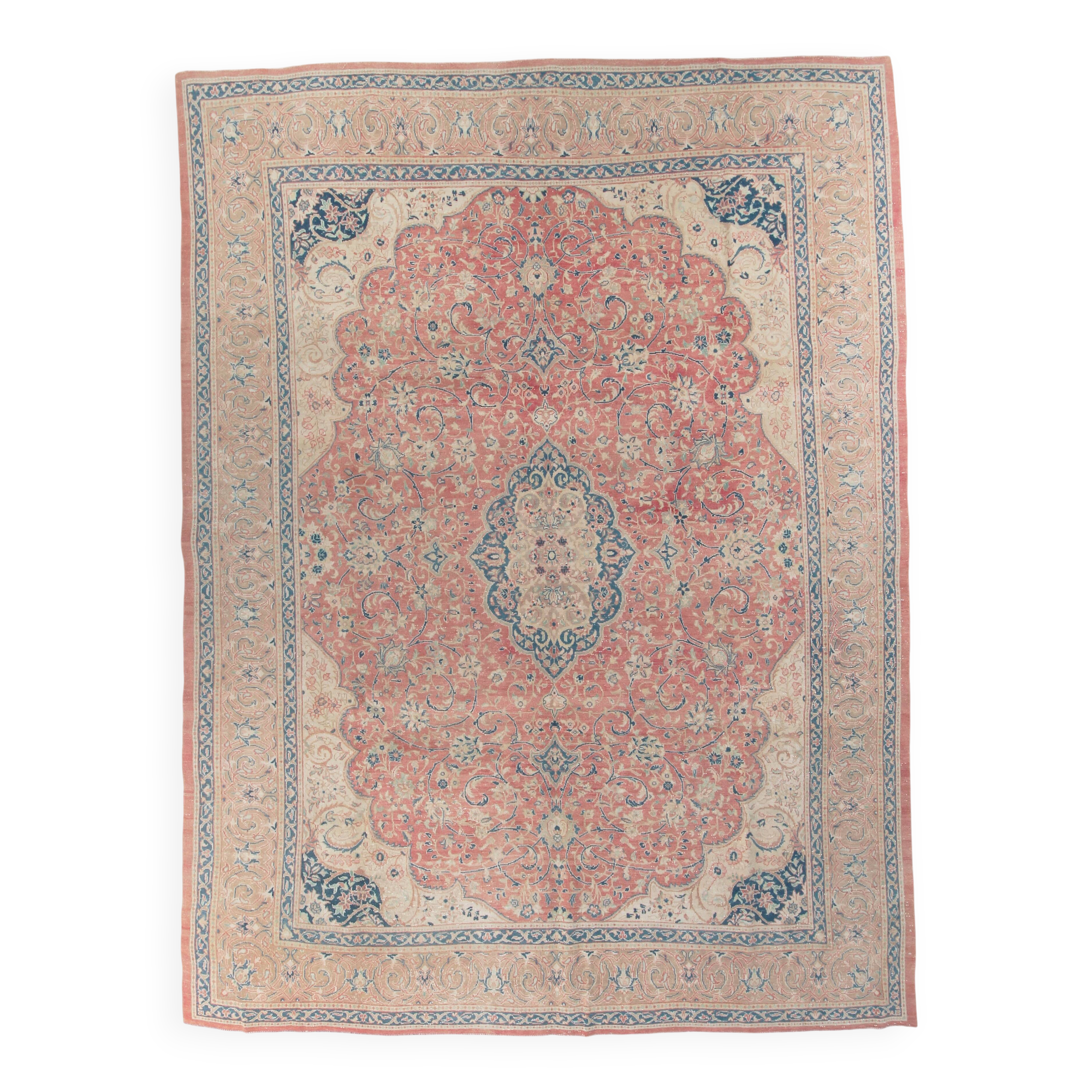 Classic Red & Blue Oversize Vintage Rug, 310x404Cm