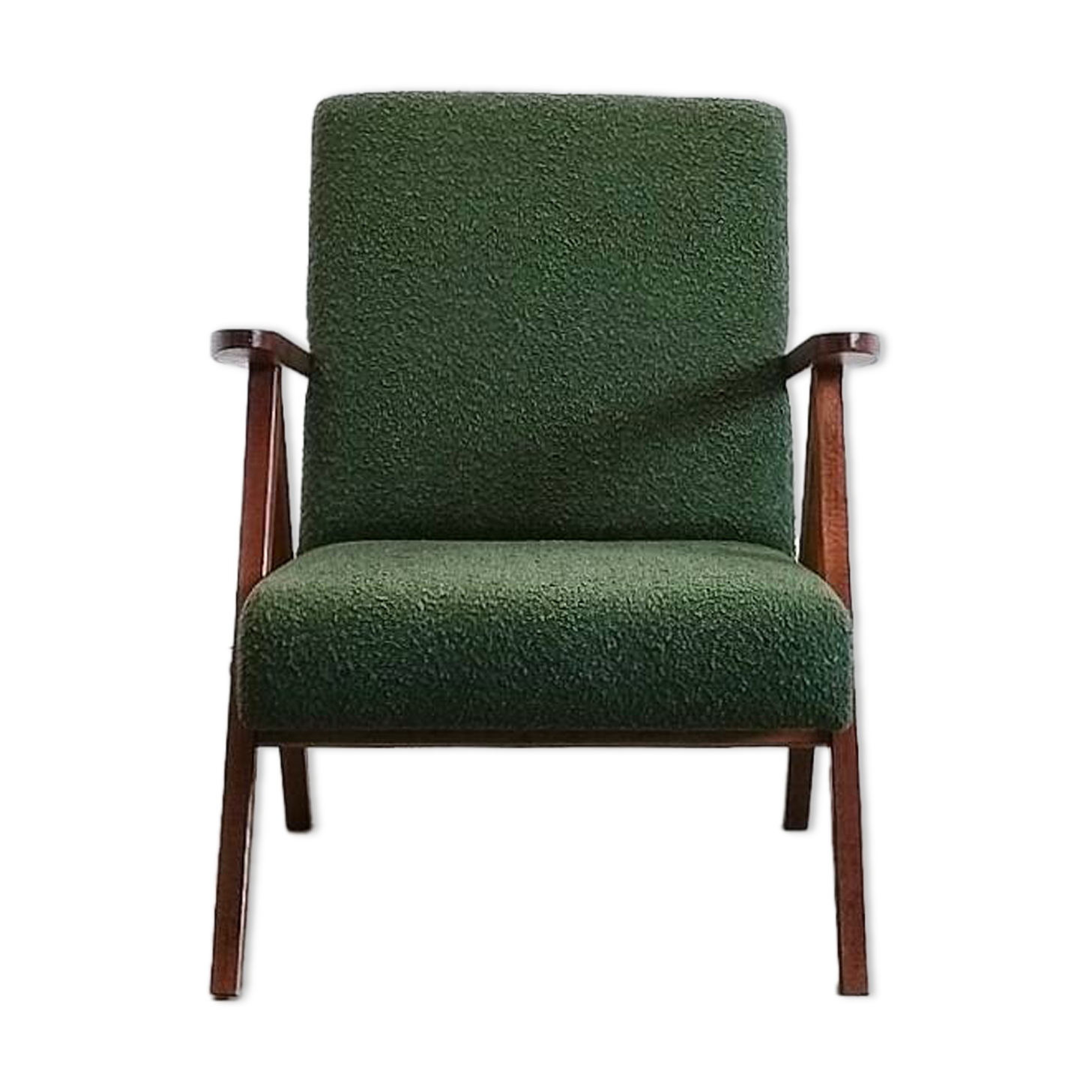 Mid-Century Model B 310 Var Easy Chair in Green Bouclé, 1960s