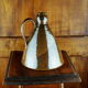 Conical pitcher with brown glaze - folk art - early twentieth century