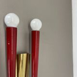 rare minimalist 32cm Brass Theatre Wall Light Sconce, Italy 1950s