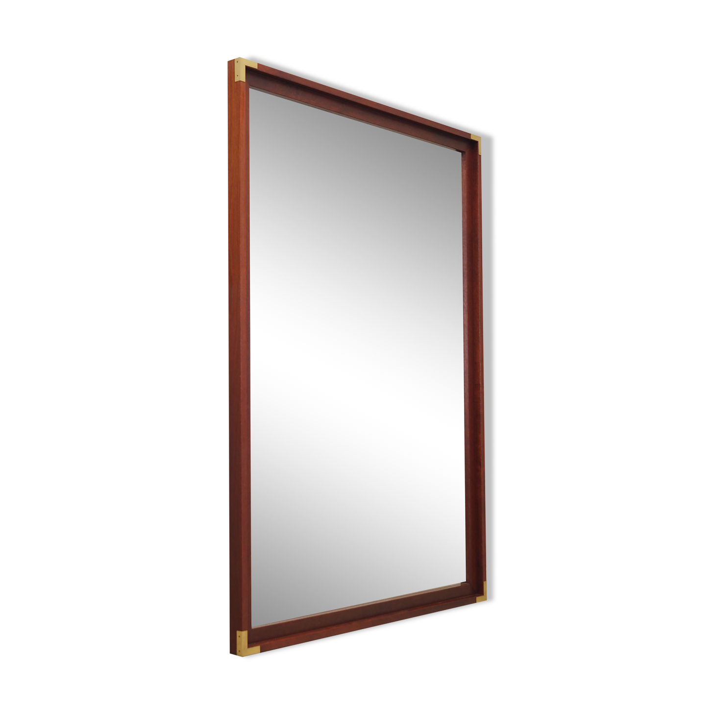 Mahogany-framed mirror, Danish design, 1970s, production: Denmark