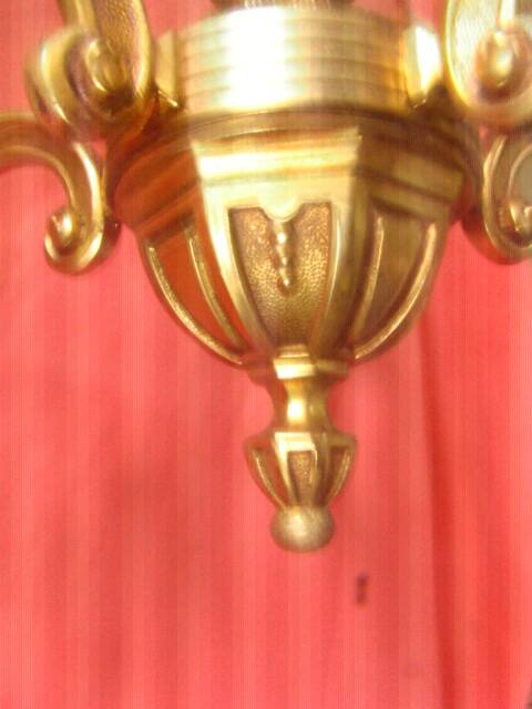 solid bronze chandelier with 5 light arms