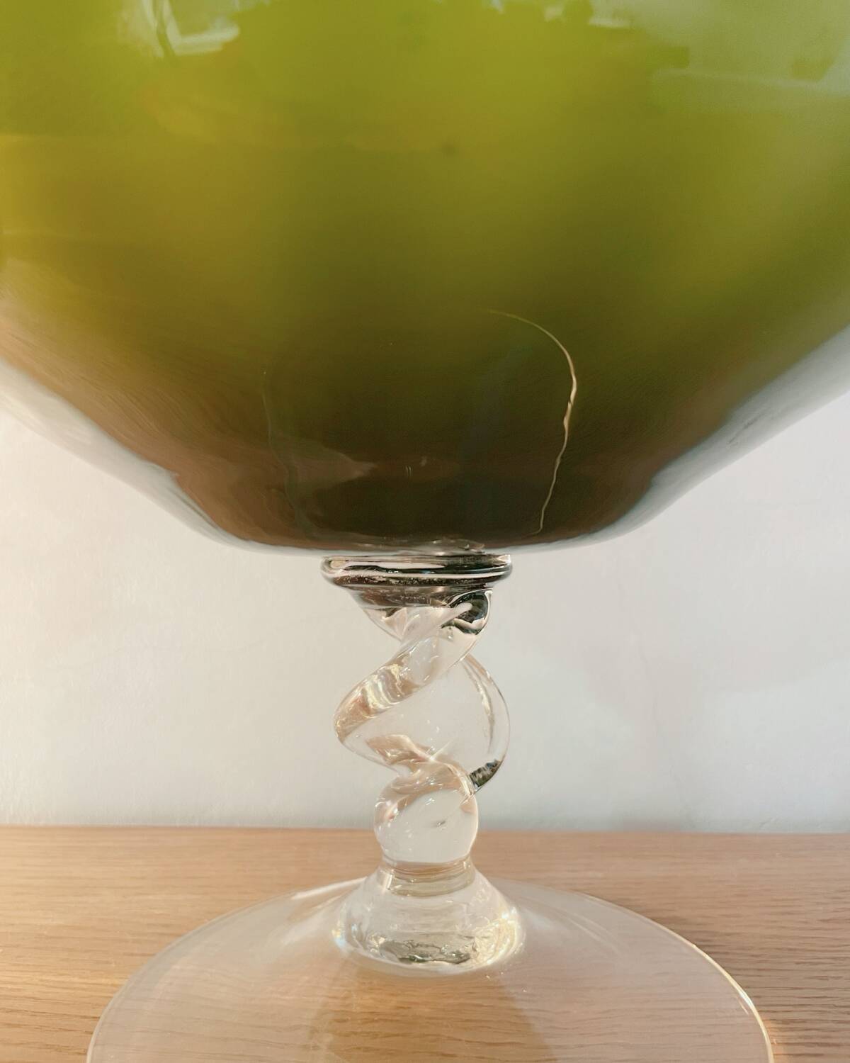 Empoli glass bonbonnière 60s-70s