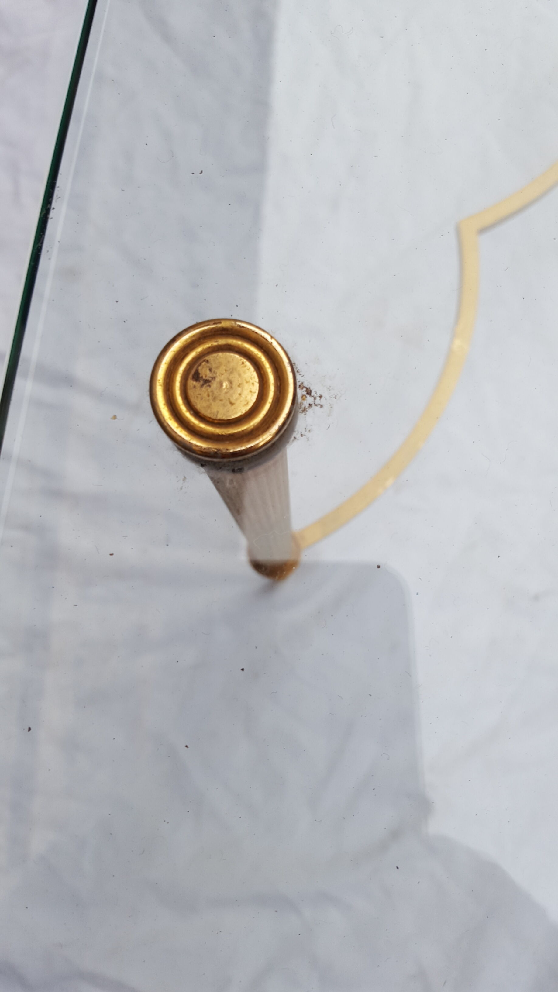 Neo-classic coffee table in glass and brass 1960/70