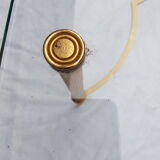 Neo-classic coffee table in glass and brass 1960/70