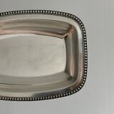 Rectangular silver-plated metal dish