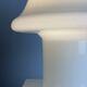 Lampe de table champignon XL en verre blanc entièrement blanc Peill and Putzler 1970