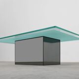 Italian Mirror and Glass Coffee Table by Nanda Vigo for Acerbis, 1971