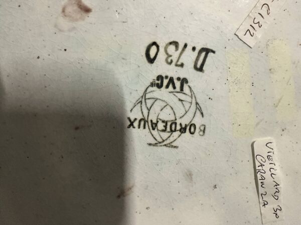 Plat porcelaine vieillard caranza