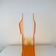 Porte-revues chien en plexiglas orange, vintage