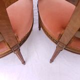 Pair of Louis XVI-style convertible armchairs