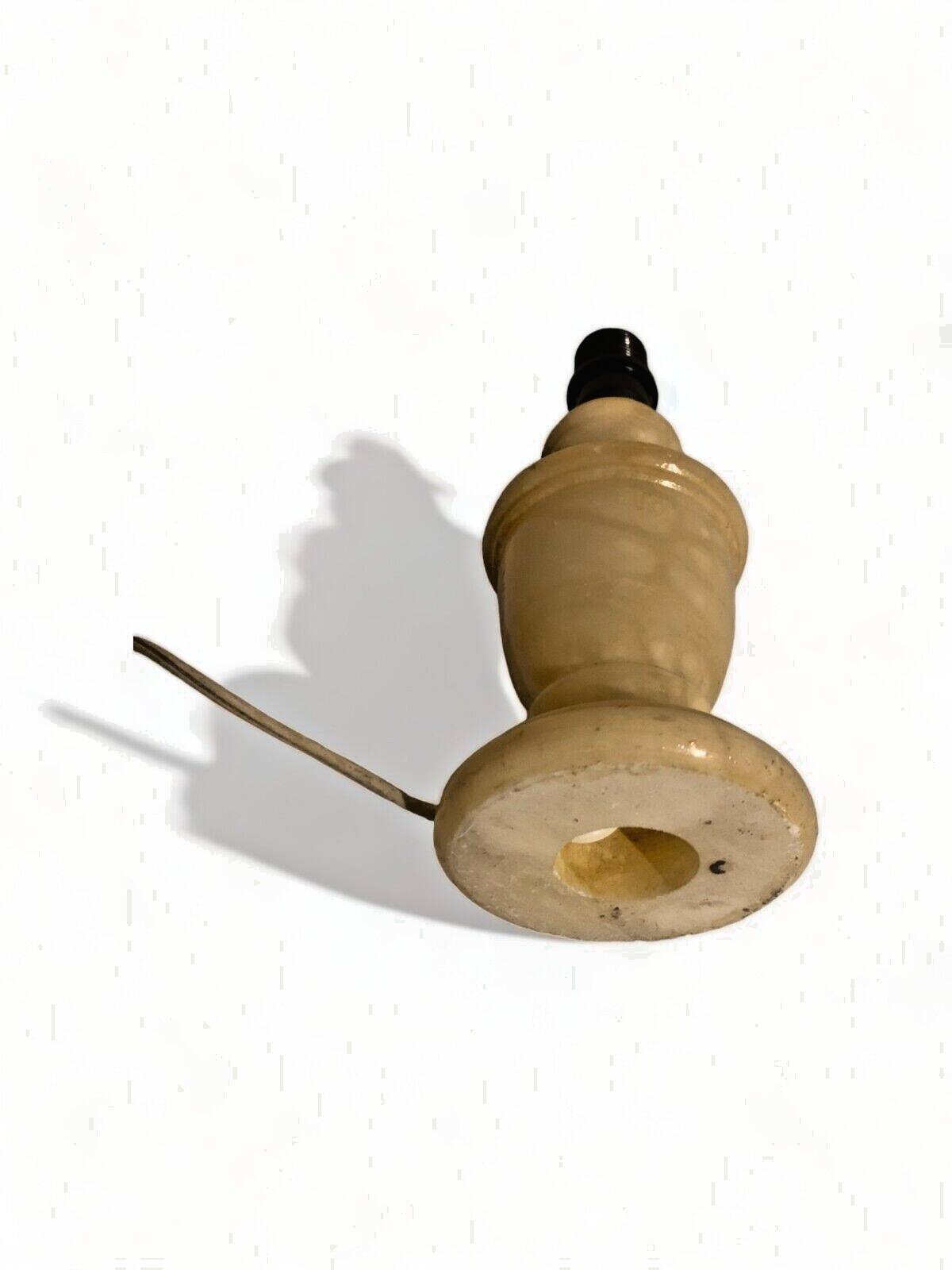 Cut stone lamp base 1960 alabaster 22cm bedside vintage old old vase shape