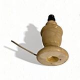 Cut stone lamp base 1960 alabaster 22cm bedside vintage old old vase shape