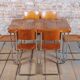 Bauhaus Oak Foling Table by J. Halabala for UP Zavody, Czech, 1930s