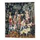 Antique handwoven tapestry Medieval Hunt Unicorn 20th century