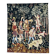 Antique handwoven tapestry Medieval Hunt Unicorn 20th century