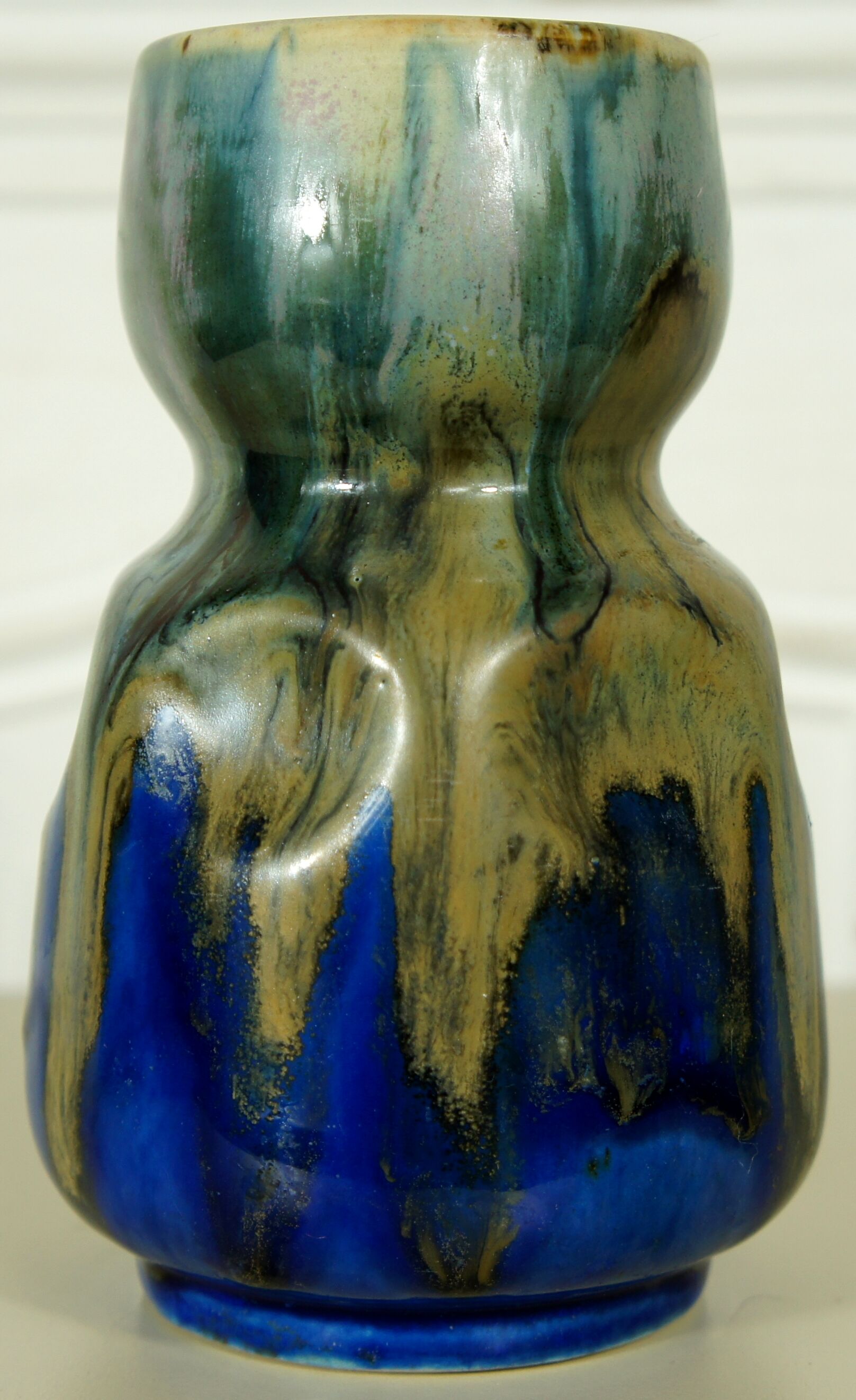Glazed ceramic space age vase