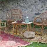 4-piece rattan lounge set