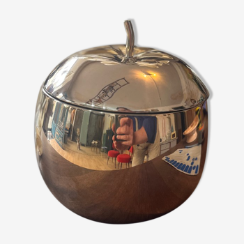 Silver metal apple ice bucket