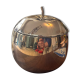 Seau à glaçon pomme en métal argenté