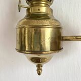 Pair of opaline and brass wall lights