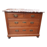 Commode chêne et marbre art déco.