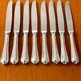 Christofle spatours 8 dessert knives 19.5 cm very good condition